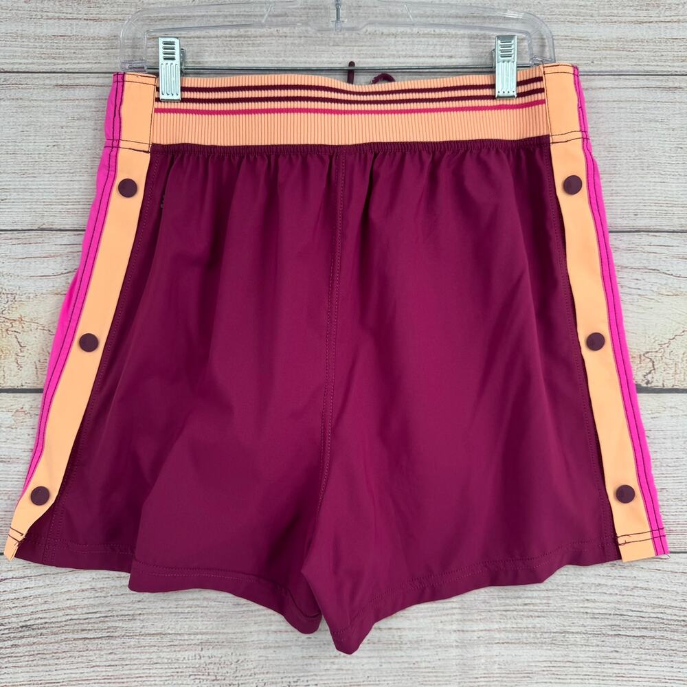Free People FP Movement Snap Side Running Shorts Womens M Purple Pink